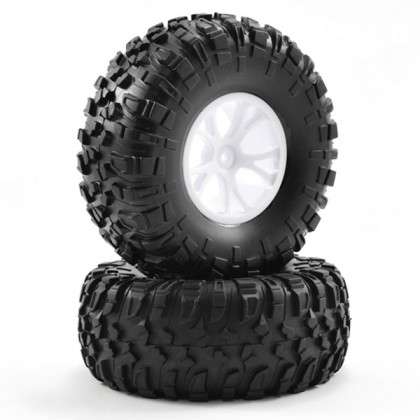 FTX Outlaw Pre-mounted Wheels & Tyres - White